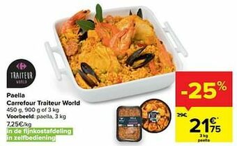 Carrefour Paella carrefour traiteur world aanbieding