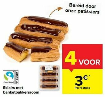 Carrefour Market Eclairs met banketbakkersroom aanbieding