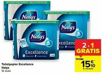 Carrefour Toiletpapier excellence nalys aanbieding