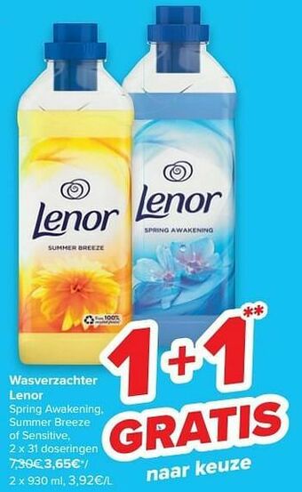 Carrefour Wasverzachter lenor aanbieding