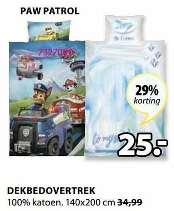Jysk Dekbedovertrek paw patrol aanbieding