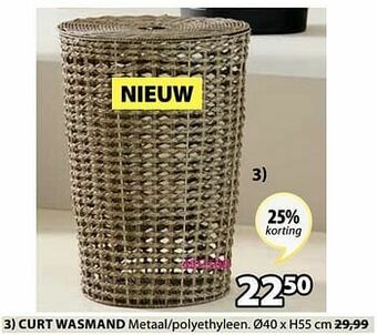 Jysk Curt wasmand aanbieding