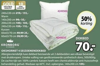 Jysk Okshornet 4 seizoenendekbed aanbieding