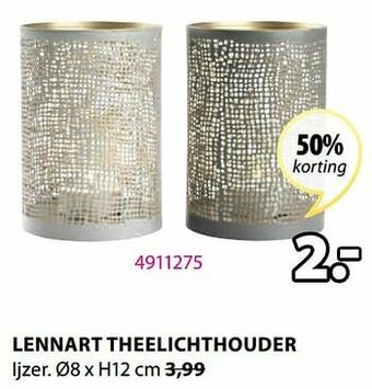 Jysk Lennart theelichthouder aanbieding