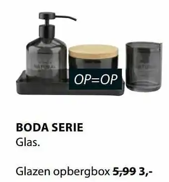Jysk Boda glazen opbergbox aanbieding