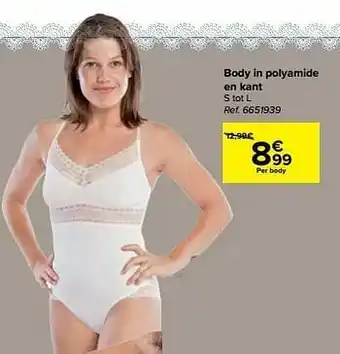 Carrefour Body in polyamide en kant aanbieding