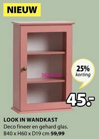 Jysk Look in wandkast aanbieding