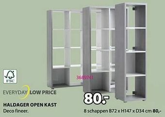 Jysk Haldager open kast 8 schappen aanbieding