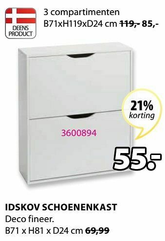 Jysk Idskov schoenenkast aanbieding