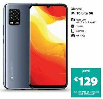 Base Xiaomi mi 10 lite 5g aanbieding