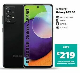Base Samsung galaxy a52 5g aanbieding