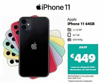 Base Apple iphone 11 64gb aanbieding