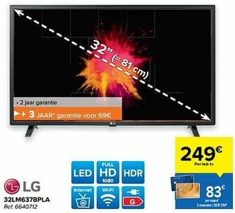 Carrefour Lg 32lm637bpla aanbieding