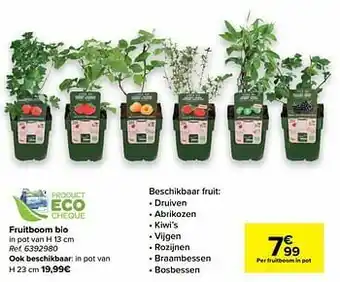 Carrefour Fruitboom bio aanbieding