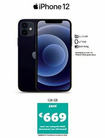 Base Apple iphone 12 128 gb aanbieding