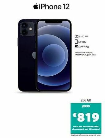 Base Apple iphone 12 256 gb aanbieding