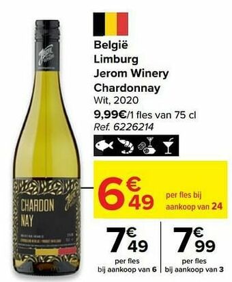 Carrefour België limburg jerom winery chardonnay wit aanbieding