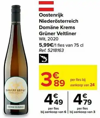 Oostenrijk niederösterreich domäne krems grüner veltliner wit