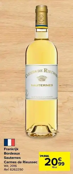 Frankrijk bordeaux sauternes carmes de rieussec wit