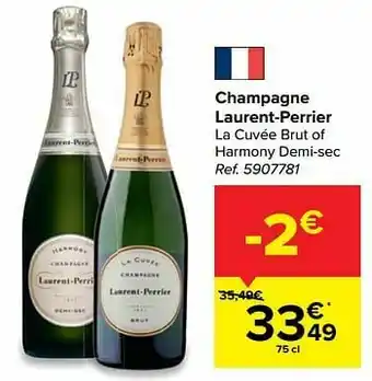 Champagne laurent-perrier la cuvée brut of harmony demi-sec