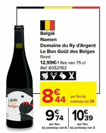 België namen domaine du ry d’argent le bon goût des belges rood