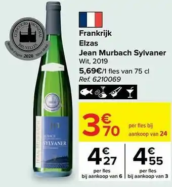 Frankrijk elzas jean murbach sylvaner wit