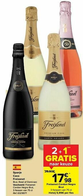 Spanje cava freixenet cordon negro brut