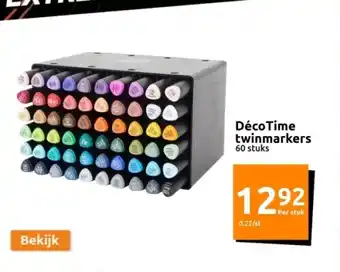 Action Décotime twinmarkers aanbieding