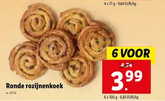 Lidl Ronde rozijnenkoek aanbieding