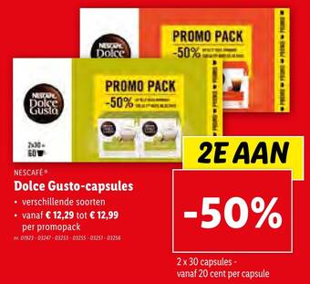 Lidl NESCAFÉ Dolce Gusto-capsules aanbieding
