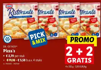 Lidl DR. OETKER Pizza's aanbieding