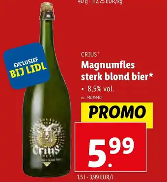 Lidl Magnumfles sterk blond bier aanbieding