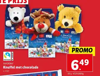 Lidl Knuffel met chocolade aanbieding
