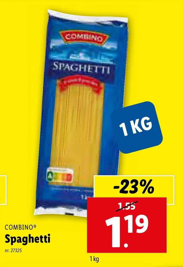 Spaghetti promotie bij Lidl