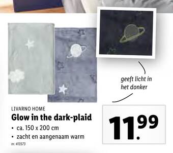 Lidl Glow in the dark-plaid aanbieding