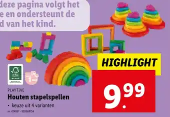 Lidl Houten stapelspellen aanbieding
