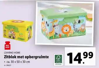 Lidl Zitblok met opbergruimte aanbieding