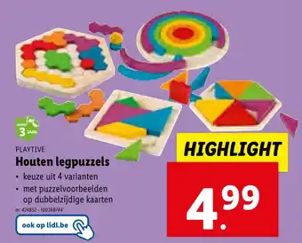 Lidl Houten legpuzzels aanbieding
