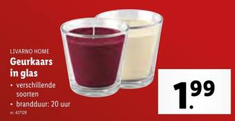 Lidl Geurkaars in glas aanbieding