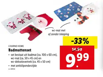 Lidl Badmattenset aanbieding