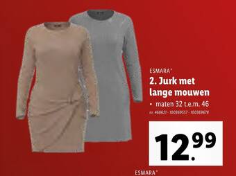 Lidl Jurk met lange mouwen aanbieding