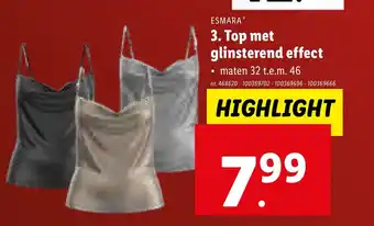 Lidl Top met glinsterend effect aanbieding