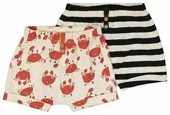 HEMA HEMA Baby Shorts - 2 Stuks Gebroken Wit (gebroken wit) aanbieding