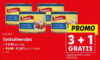 Lidl Cocktailworstjes aanbieding