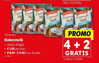 Lidl Kokosmelk aanbieding