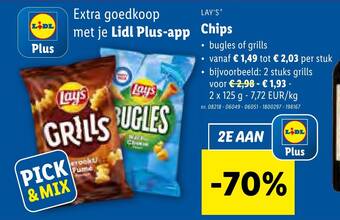 Lidl Lay's Chips 2 stuks aanbieding