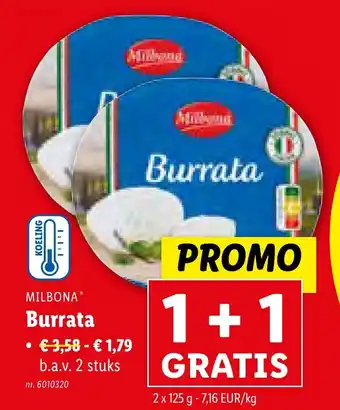 Lidl Burrata aanbieding