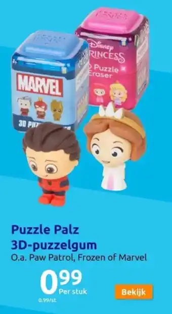 Action Puzzle Palz 3D-puzzelgum aanbieding