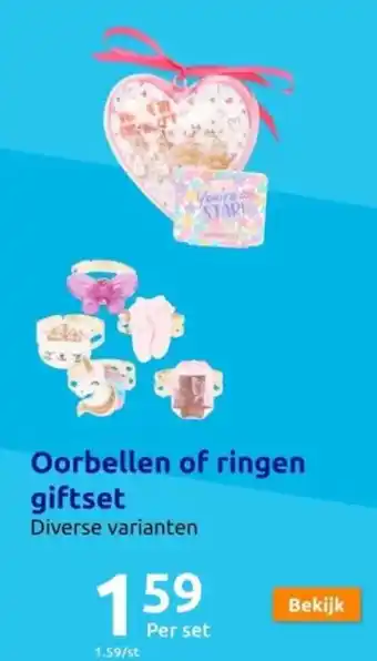 Action Oorbellen of ringen giftset aanbieding