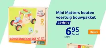 Action Mini Matters houten voertuig bouwpakket aanbieding